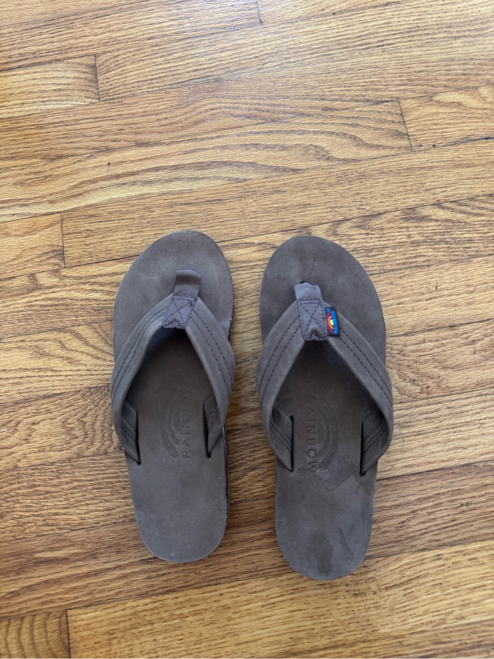 Rainbow Sandals Women's Double Layer with Thick Strap Womens Small
